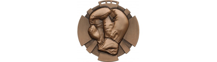 SILVER 80MM BOXING MEDAL